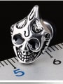 thumb Stainless Steel With Antique Silver Plated Personality Ghost Head Stud Earrings 1