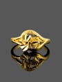 thumb Women Exquisite 24K Gold Plated Heart Shaped Copper Ring 1