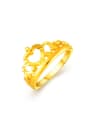 thumb High Quality Crown Shaped 24K Gold Plated Copper Ring 0