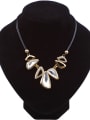 thumb Fashion Irregular Stones Alloy Artificial Leather Necklace 2