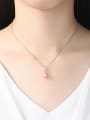thumb Pure silver with AAA zircon flowers natural freshwater pearl necklace 1