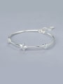 thumb 925 Silver Star Shaped Bangle 0