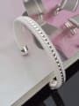 thumb Simple Silver Plated Copper Opening Bangle 1