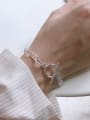 thumb 925 Sterling Silver With Platinum Plated Simplistic Chain Bracelets 1