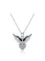 thumb Fashion Wings Heart shaped Zircon Necklace 0