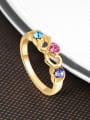 thumb Colorful Hollow Heart Shaped Austria Crystal Ring 2