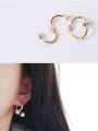 thumb Titanium With Gold Plated Simplistic Irregular Clip On Earrings 1
