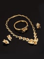 thumb Alloy Imitation-gold Plated Classical Rhinestones Four Pieces Jewelry Set 1