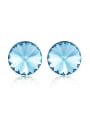 thumb 18K White Gold Austria Crystal Round Shaped stud Earring 0