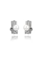 thumb Exquisite Geometric Shaped Artificial Pearl Clip On Earrings 0