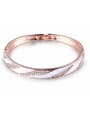 thumb Delicate Rose Gold Plated Crystal Enamel Bangle 0
