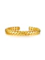 thumb Fashionable Gold Plated Twisted Titanium Bangle 0