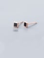 thumb 925 Sterling Silver With Resin Simplistic Geometric Stud Earrings 3