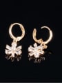 thumb Fashion Snowflake White Zircon Women Earrings 2