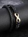 thumb Multi-band Woven Artificial Leather Eight-shaped Bracelet 2