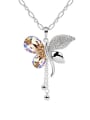 thumb Fashion austrian Crystals-studded Butterfly Pendant Alloy Necklace 3