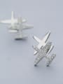 thumb Fashion Personalized Double Plane Cubic Zirconias 925 Silver Stud Earrings 2