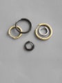 thumb 925 Sterling Silver With Gold Plated Simplistic Round Clip On Earrings 1
