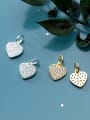 thumb 925 Sterling Silver With Cubic Zirconia  Simplistic Heart Pendants 4
