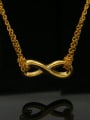 thumb 8 Shaped Gold Plated Simple Fashion Titanium Necklace 0
