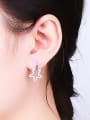 thumb Trendy Star Shaped Zircon Drop Earrings 1