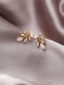 thumb Alloy With Gold Plated Simplistic Leaf Stud Earrings 2