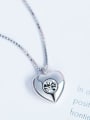 thumb 2018 S925 Silver Heart-shaped Necklace 2