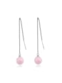 thumb Personalized Imitation Pearl Alloy Line Earrings 0