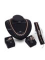 thumb Alloy Imitation-gold Plated Vintage style Rhinestones Paint Four Pieces Jewelry Set 2
