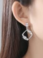 thumb Copper With White Gold Plated Fashion Square Drop Earrings 1