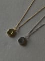 thumb 925 Sterling Silver With Gold Plated Simplistic Oval Necklaces 4