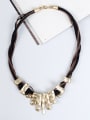 thumb Exaggerated Artificial Leather Geometric Shaped Bracelet 2