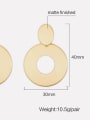 thumb Retro Stainless Steel Round Earrings 1