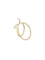 thumb Titanium With Gold Plated Simplistic Geometric Stud Earrings 4