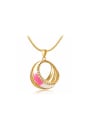thumb Delicate 18K Gold Plated Geometric AAA Zircon Necklace 0