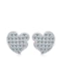 thumb Birthday Gift Heart Stud Earrings with zircons 0