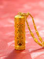 thumb Copper Alloy Gold Plated Classical Character Cylinder Necklace 1