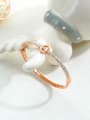 thumb Stainless Steel With Rose Gold Plated Simplistic Round Bangles 2