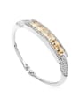 thumb Simple Square austrian Crystals-accented Alloy Bangle 2
