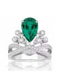 thumb Fashion Zirconias-covered Crown Copper Wedding Ring 0