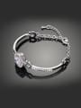 thumb Fashion Shiny Cubic Zirconias Platinum Plated Copper Bracelet 1