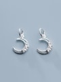 thumb 925 Sterling Silver With Cubic Zirconia Simplistic Moon Charms 3