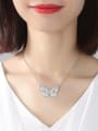 thumb Copper With White Gold Plated Fashion Butterfly Necklaces 1