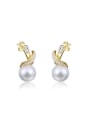 thumb 18K Gold Plated Artificial Pearl Drop Earrings 0