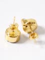thumb Simple Tiny Natural Crystal Round Stud Earrings 1
