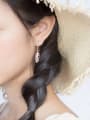 thumb S925 Silver Simple Fashion Feather threader earring 1