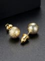 thumb Copper With 18k Gold Plated Simplistic Ball Stud Earrings 0