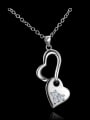 thumb Personalized Hollow Hearts Cubic Rhinestones 925 Sterling Silver Pendant 0