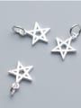 thumb 925 Sterling Silver With Silver Plated Personality Star Charms 0