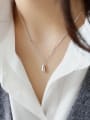 thumb 925 Sterling Silver With Platinum Plated Simplistic Water Drop Necklaces 2